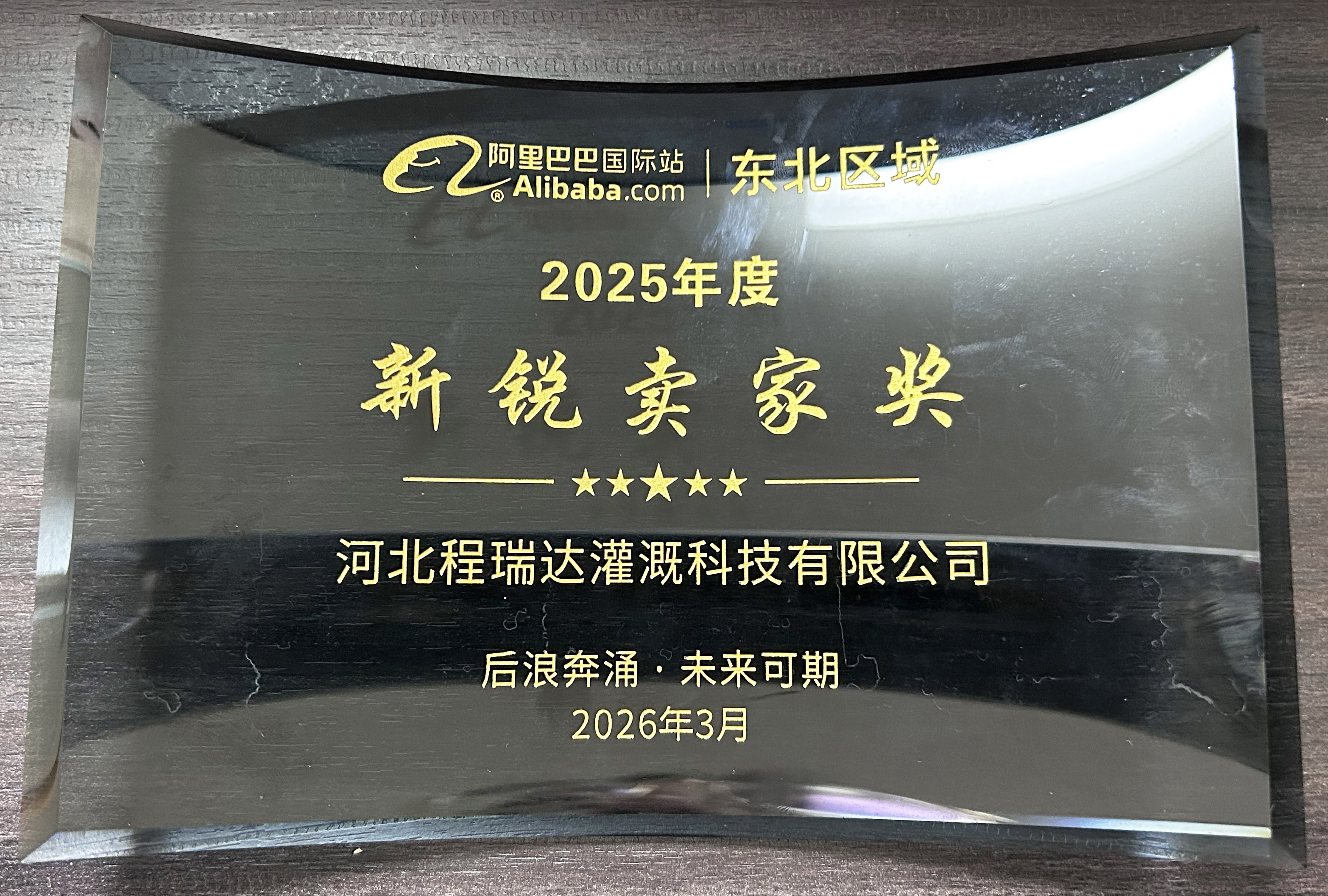 宁波程瑞达灌溉 | 荣获阿里国际站新锐卖家奖